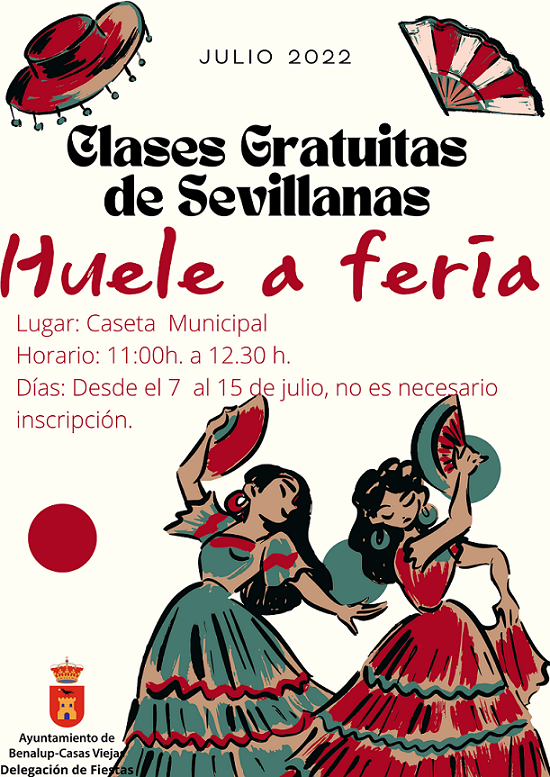 Fiestas programa clases gratuitas de sevillanas para el mes de julio